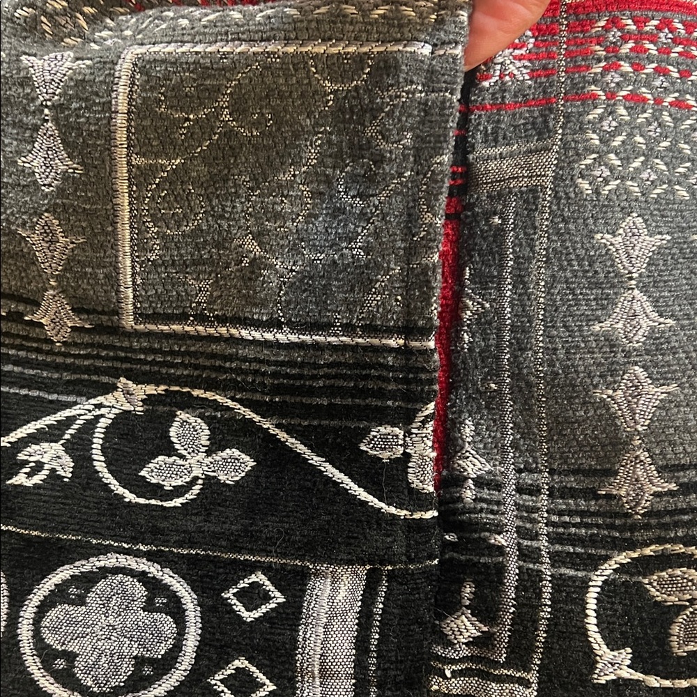 Stylish Women's Patchwork Jacket - Red and Black - image 11